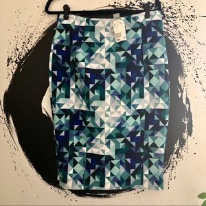Geometric Pencil Skirt